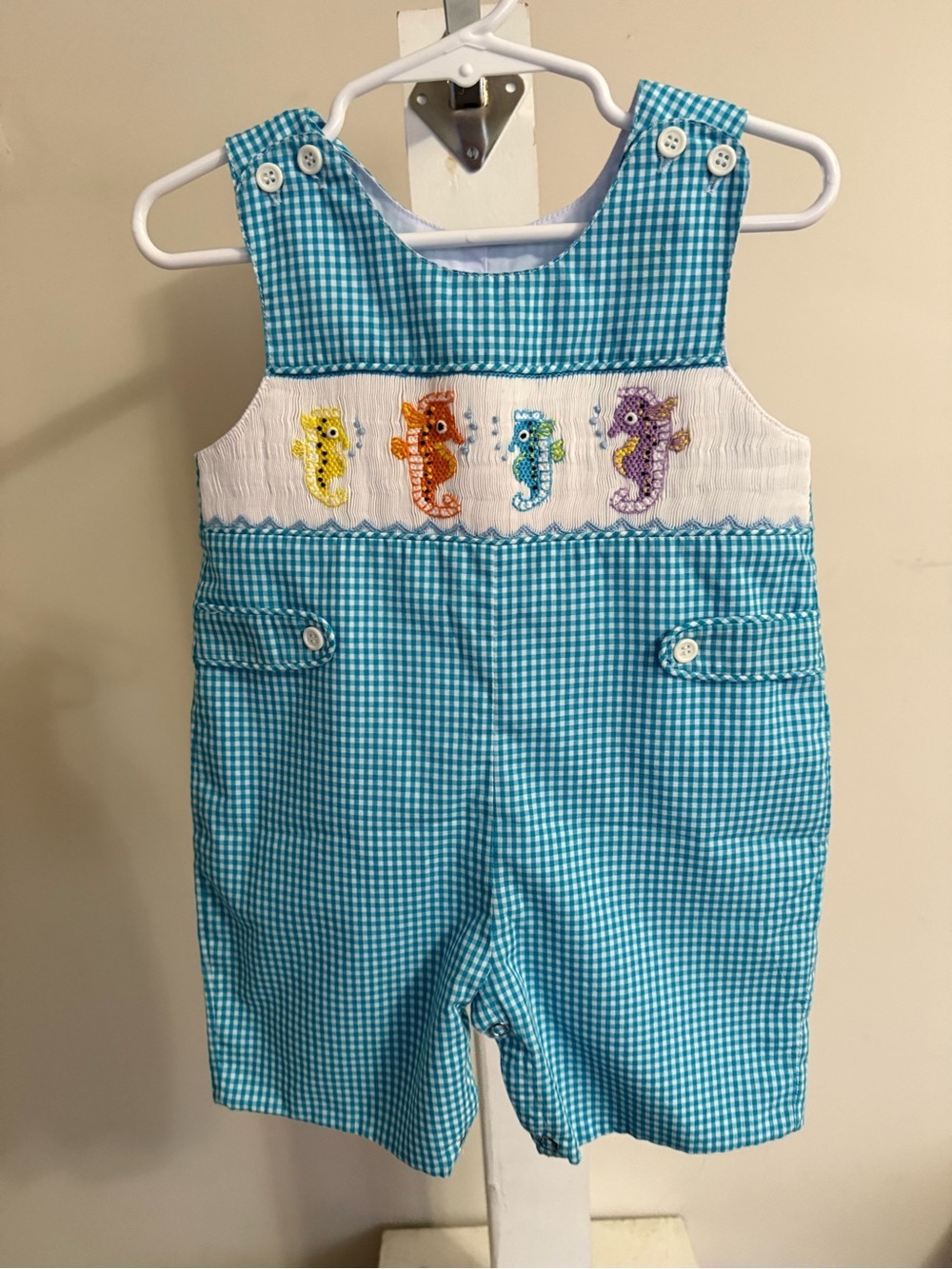 Mom & Me Smocked Sea Horse Jon Jon